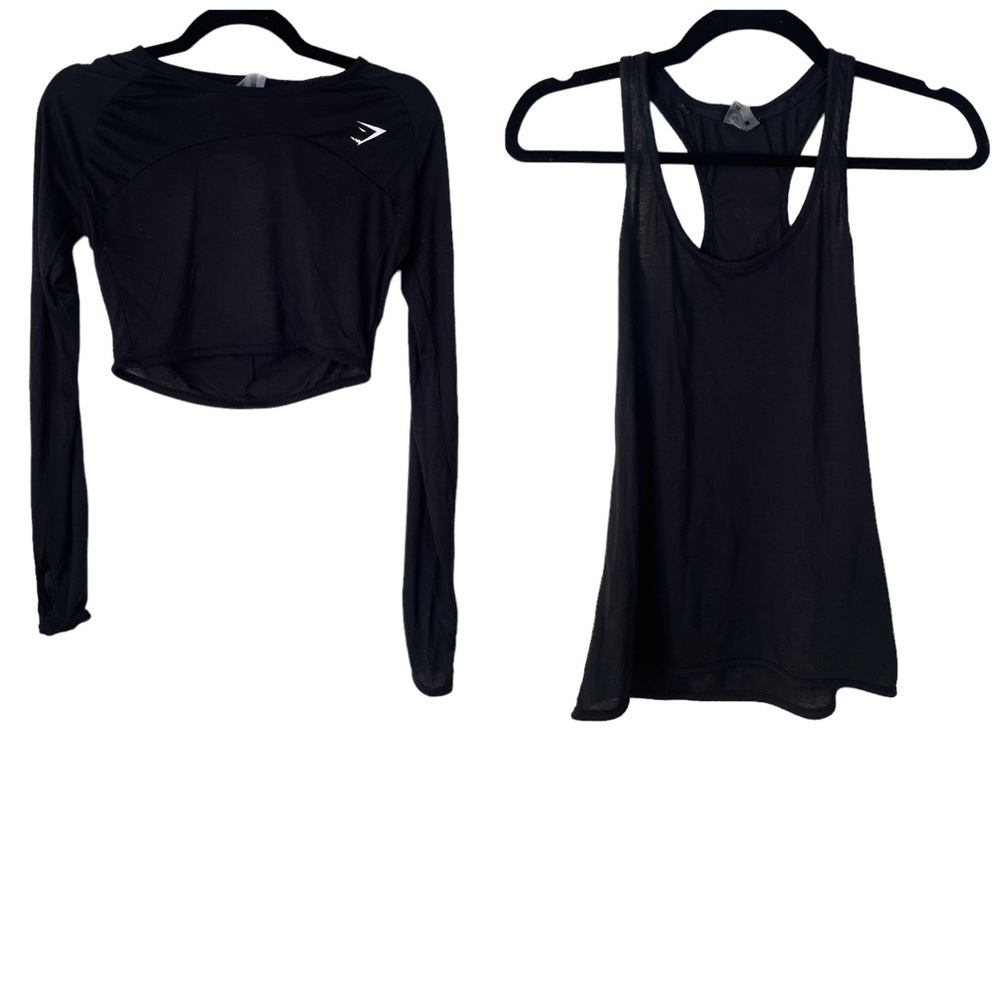 Gymshark Two Piece Tank/Long Sleeve Crop Combo Size Small